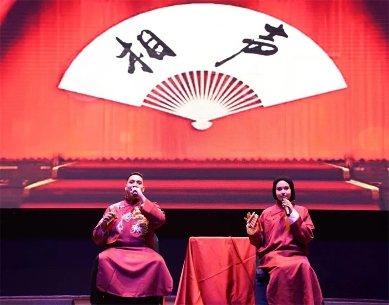 图为第二十五届“汉语桥”世界大学生中文比赛埃及开罗赛区预赛比赛现场。艾因夏姆斯大学孔子学院供图